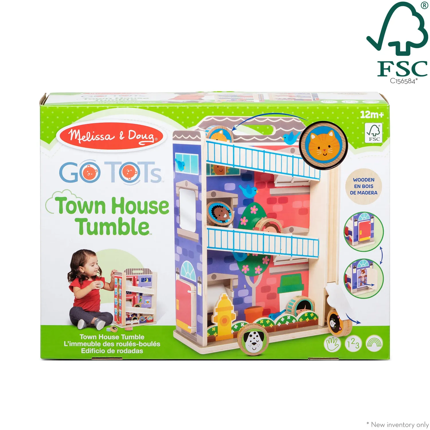 Melissa & Doug GO Tots Stadthaus Kugelbahn Holz ab 1 Jahr