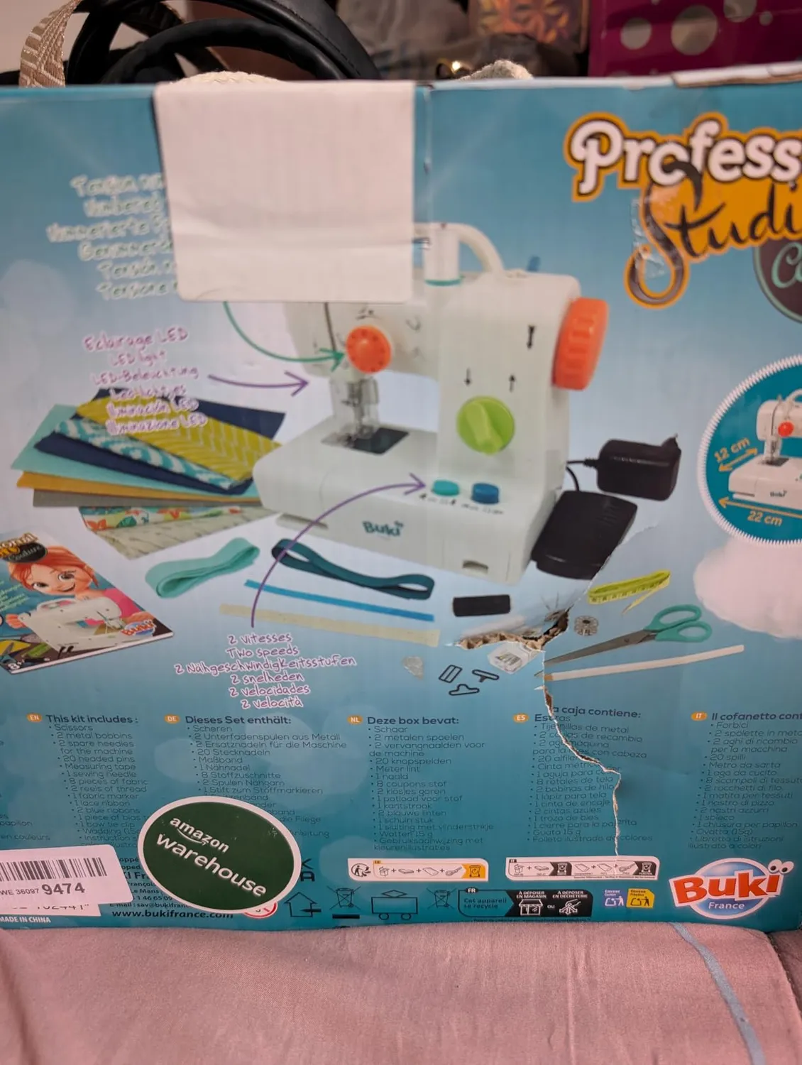 Buki Professional Studio Couture Nähmaschine für Kinder 4 Projekte