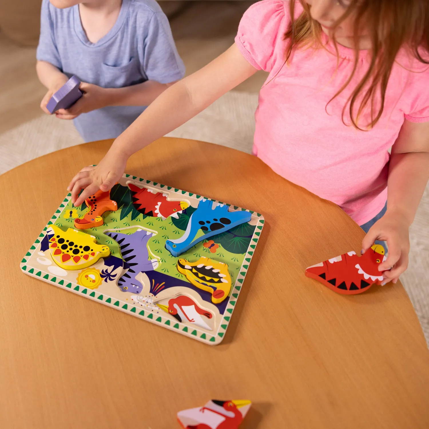 Melissa & Doug Dinosaurs Holzpuzzle 7 Teile Dino