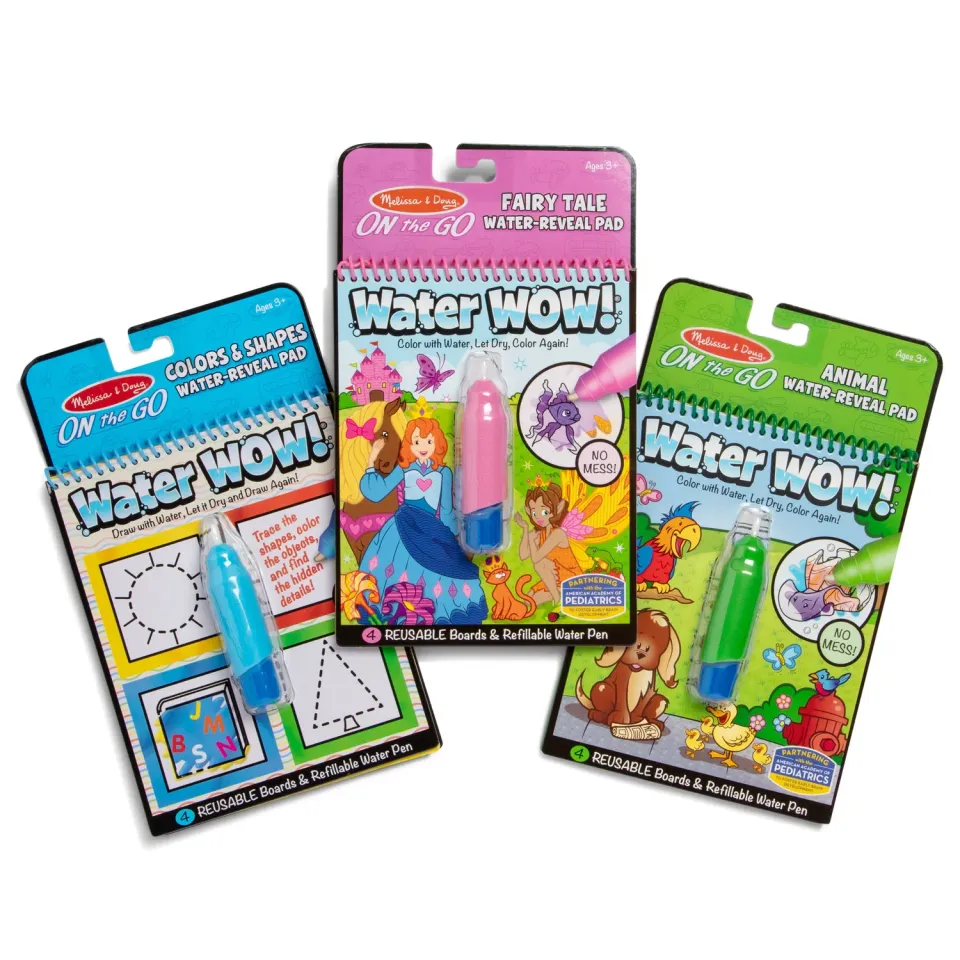 Melissa & Doug Water Wow Wassermalbuch 3er-Pack wiederverwendbar