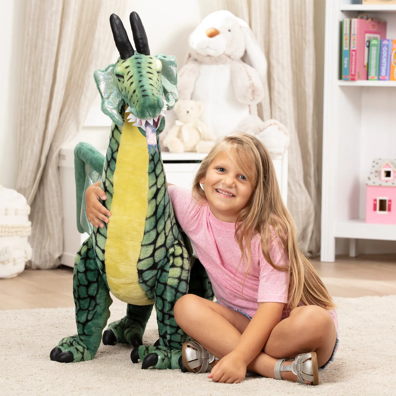 Melissa and Doug Drache Plüschtier XXL Geflügelt Grün