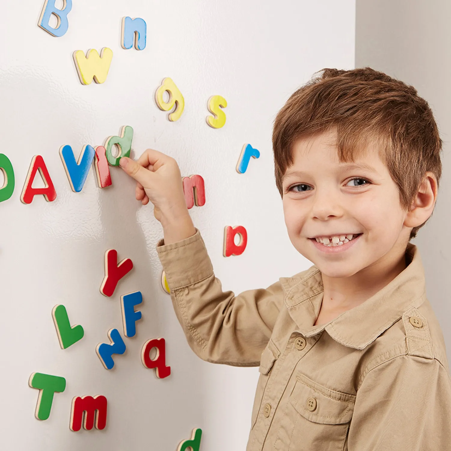 Melissa & Doug Wooden Letter Magnetbuchstaben Holz 52 Teile