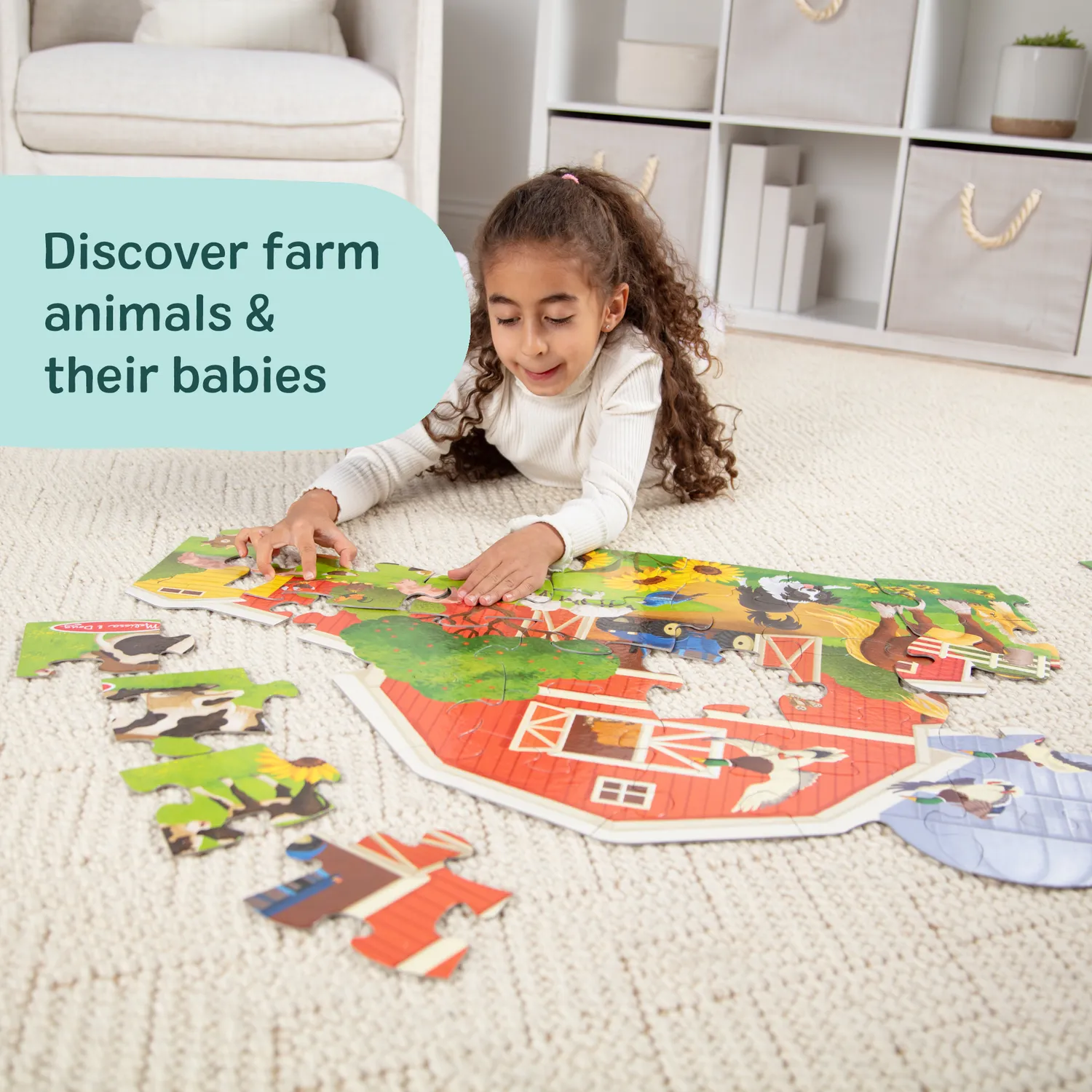 Melissa & Doug Busy Barn Bodenpuzzle Scheune 32 Teile